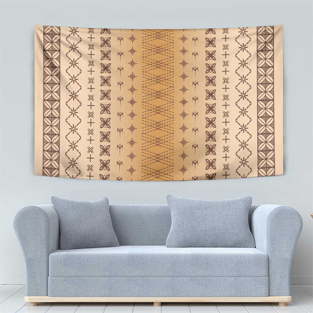 Beige Samoa Malu Tattoo Inspired Tapestry - Polynesian Pride