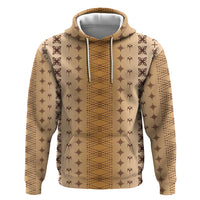 Beige Samoa Malu Tattoo Inspired Zip Hoodie LT05 Pullover Hoodie Beige - Polynesian Pride