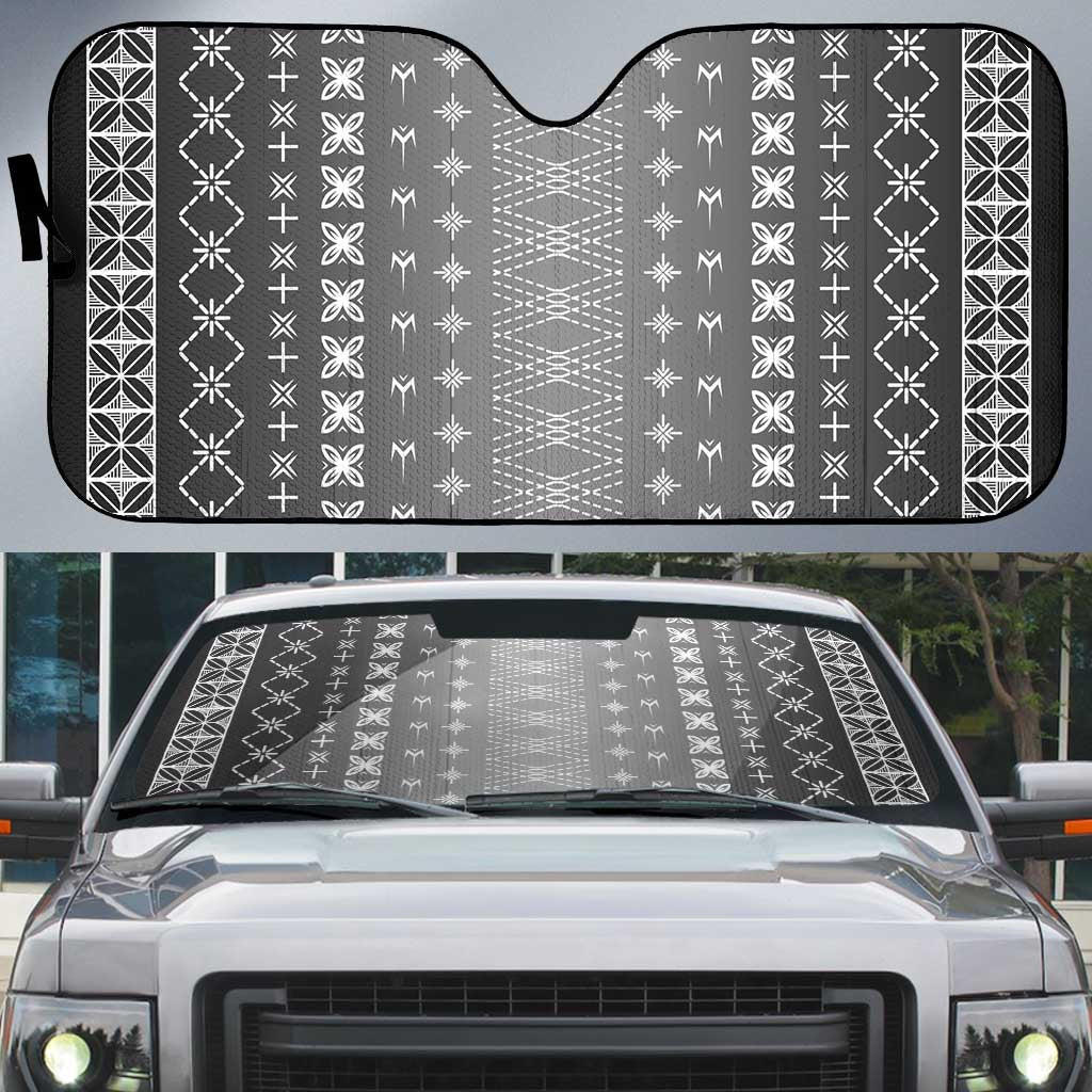 Black Samoa Malu Tattoo Inspired Auto Sun Shade - Polynesian Pride