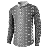 Black Samoa Malu Tattoo Inspired Button Sweatshirt LT05 - Polynesian Pride