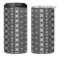 Black Samoa Malu Tattoo Inspired 4 in 1 Can Cooler Tumbler - Polynesian Pride