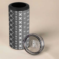 Black Samoa Malu Tattoo Inspired 4 in 1 Can Cooler Tumbler - Polynesian Pride
