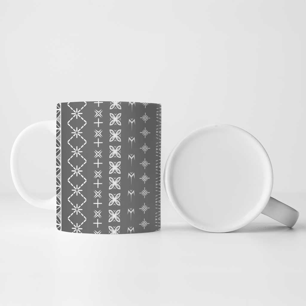 Black Samoa Malu Tattoo Inspired Ceramic Mug - Polynesian Pride