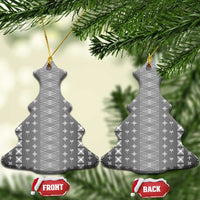 Black Samoa Malu Tattoo Inspired Ceramic Ornament - Polynesian Pride