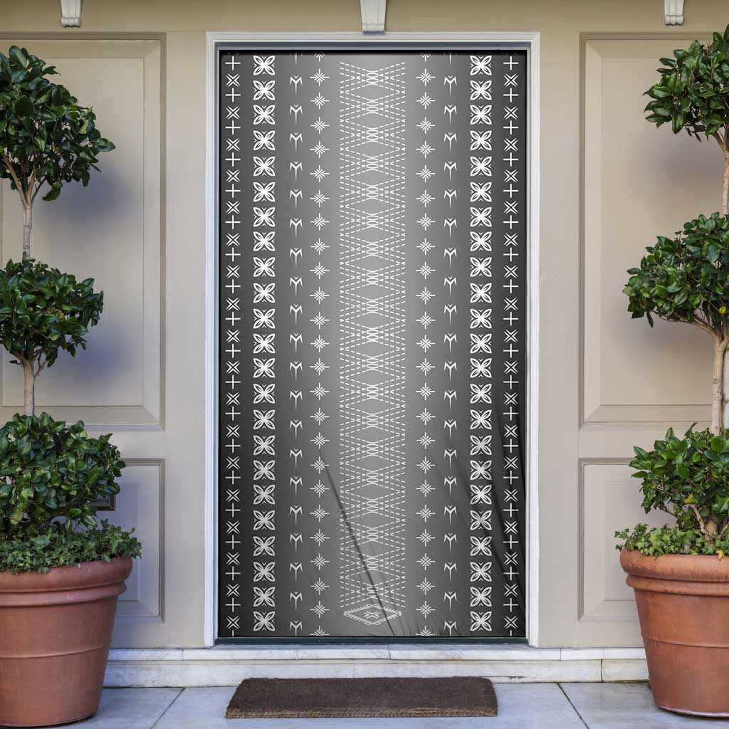 Black Samoa Malu Tattoo Inspired Door Cover - Polynesian Pride