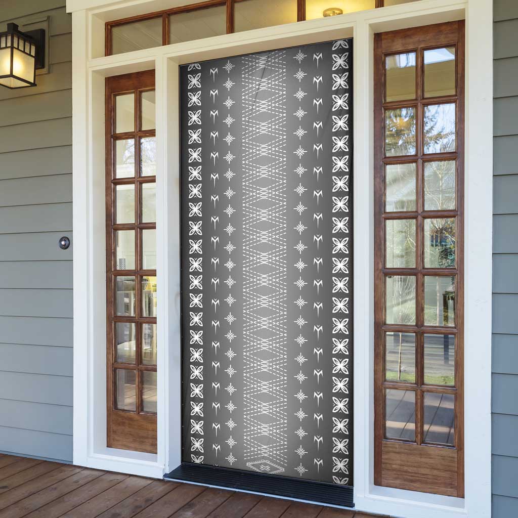 Black Samoa Malu Tattoo Inspired Door Cover - Polynesian Pride