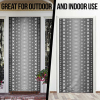 Black Samoa Malu Tattoo Inspired Door Cover - Polynesian Pride