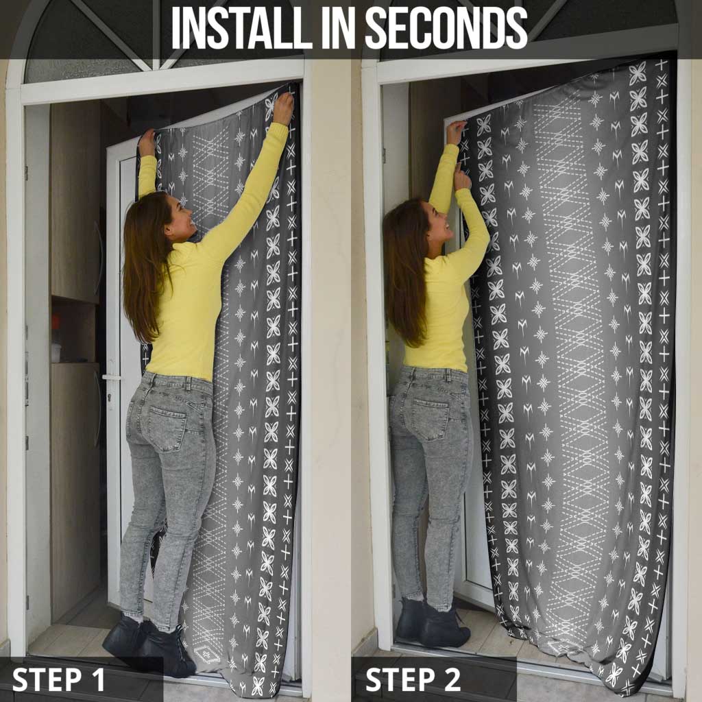 Black Samoa Malu Tattoo Inspired Door Cover - Polynesian Pride