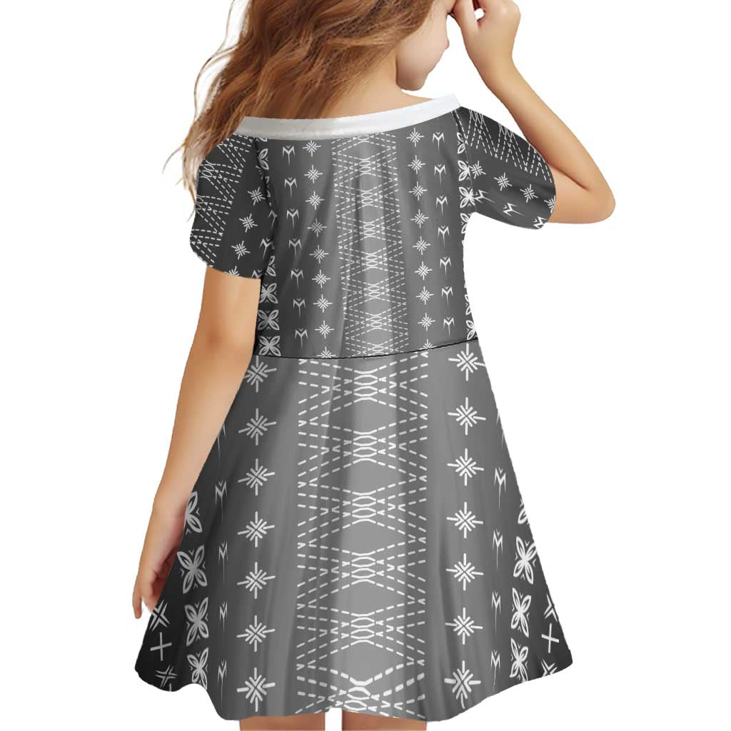 Black Samoa Malu Tattoo Inspired Family Matching Off Shoulder Short Dress and Hawaiian Shirt LT05 - Polynesian Pride