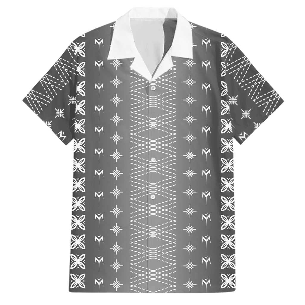 Black Samoa Malu Tattoo Inspired Family Matching Off Shoulder Short Dress and Hawaiian Shirt LT05 Dad's Shirt - Short Sleeve Black - Polynesian Pride