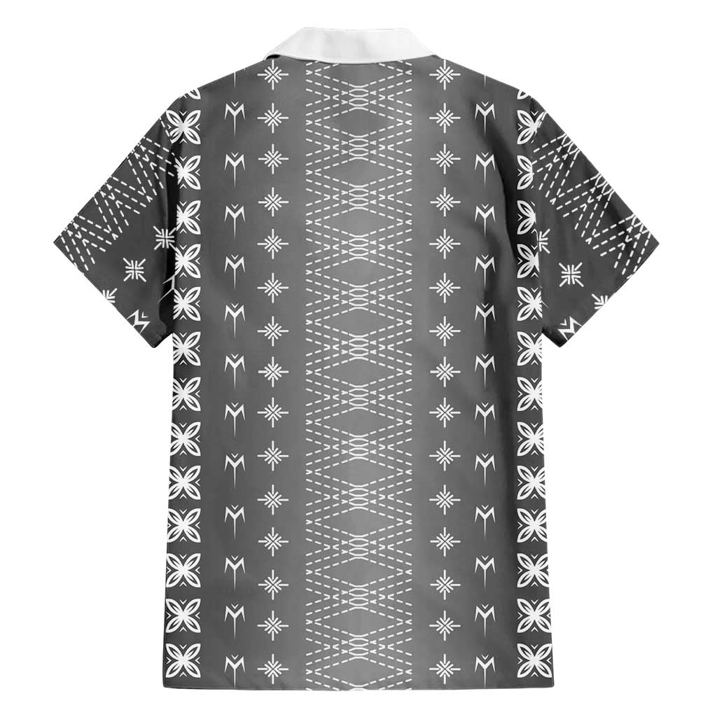 Black Samoa Malu Tattoo Inspired Family Matching Off Shoulder Short Dress and Hawaiian Shirt LT05 - Polynesian Pride