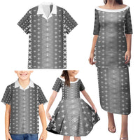 Black Samoa Malu Tattoo Inspired Family Matching Puletasi and Hawaiian Shirt - Polynesian Pride