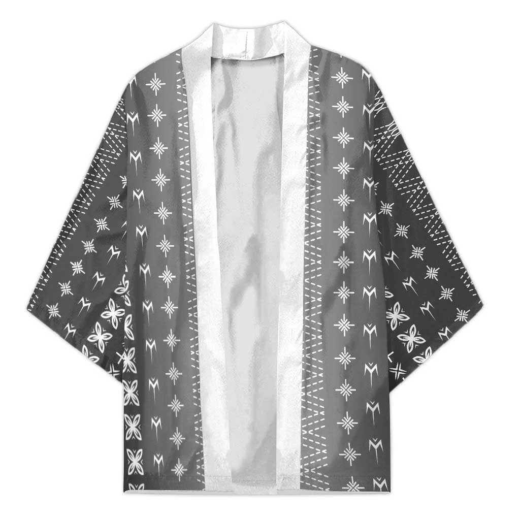 Black Samoa Malu Tattoo Inspired Kimono LT05 Unisex Black - Polynesian Pride