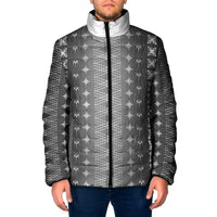 Black Samoa Malu Tattoo Inspired Padded Jacket - Polynesian Pride