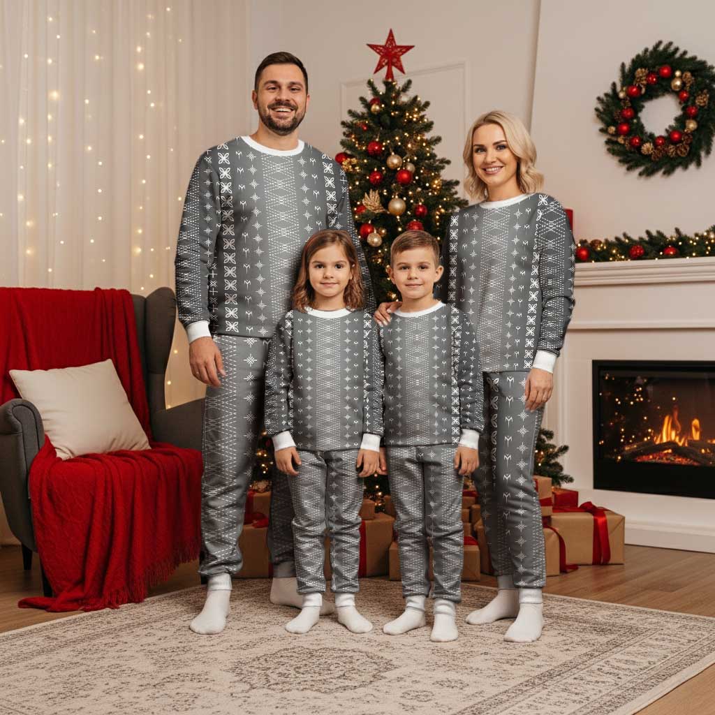 Black Samoa Malu Tattoo Inspired Christmas Pajama Set - Polynesian Pride