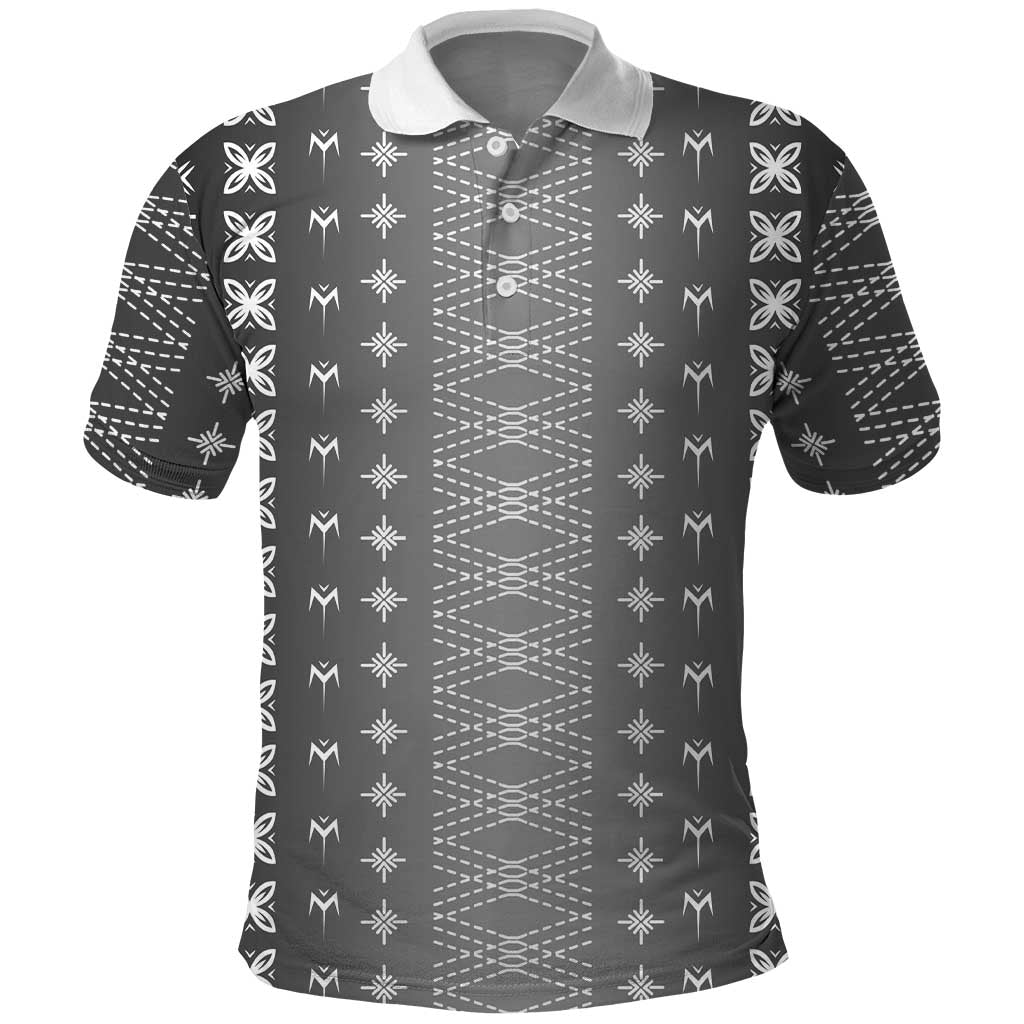 Black Samoa Malu Tattoo Inspired Polo Shirt LT05 Black - Polynesian Pride