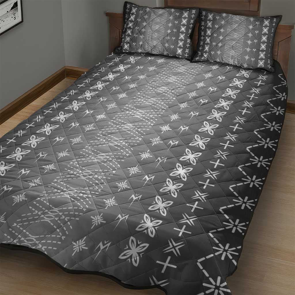 Black Samoa Malu Tattoo Inspired Quilt Bed Set - Polynesian Pride