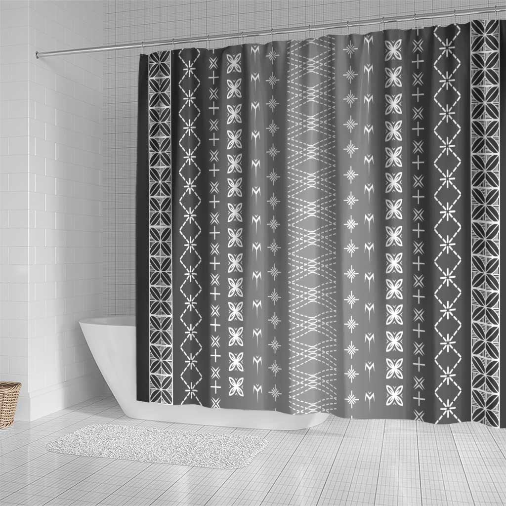 Black Samoa Malu Tattoo Inspired Shower Curtain - Polynesian Pride
