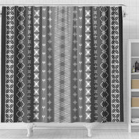 Black Samoa Malu Tattoo Inspired Shower Curtain - Polynesian Pride