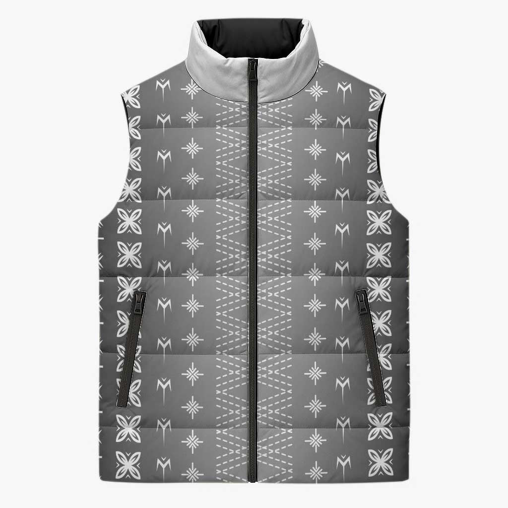 Black Samoa Malu Tattoo Inspired Sleeveless Puffer Jacket LT05 Unisex Black - Polynesian Pride