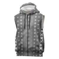 Black Samoa Malu Tattoo Inspired Sleeveless Zip Hoodie - Polynesian Pride