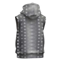 Black Samoa Malu Tattoo Inspired Sleeveless Zip Hoodie - Polynesian Pride
