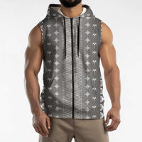 Black Samoa Malu Tattoo Inspired Sleeveless Zip Hoodie - Polynesian Pride