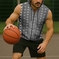 Black Samoa Malu Tattoo Inspired Sleeveless Zip Hoodie - Polynesian Pride