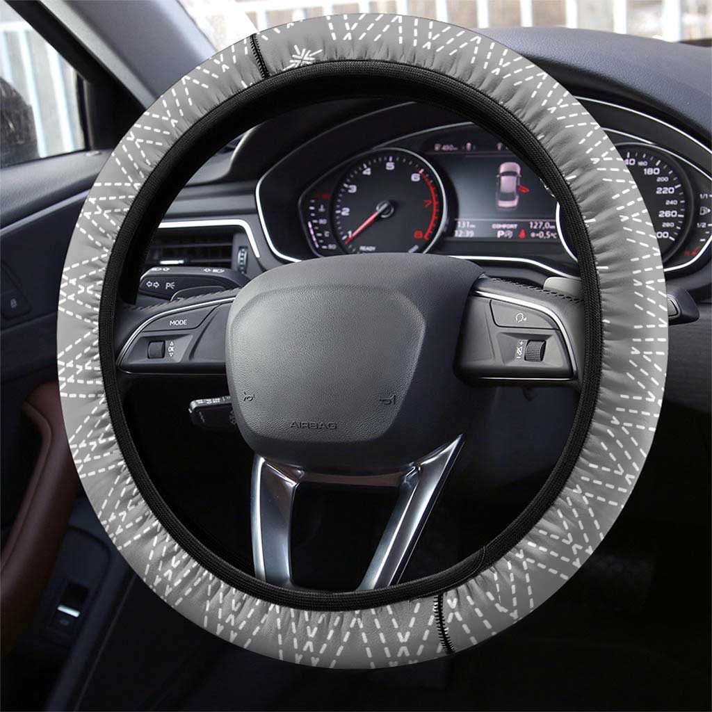 Black Samoa Malu Tattoo Inspired Steering Wheel Cover LT05 - Polynesian Pride