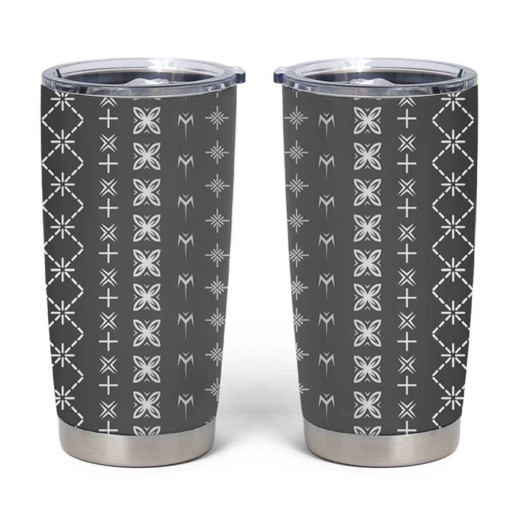 Black Samoa Malu Tattoo Inspired Tumbler Cup - Polynesian Pride