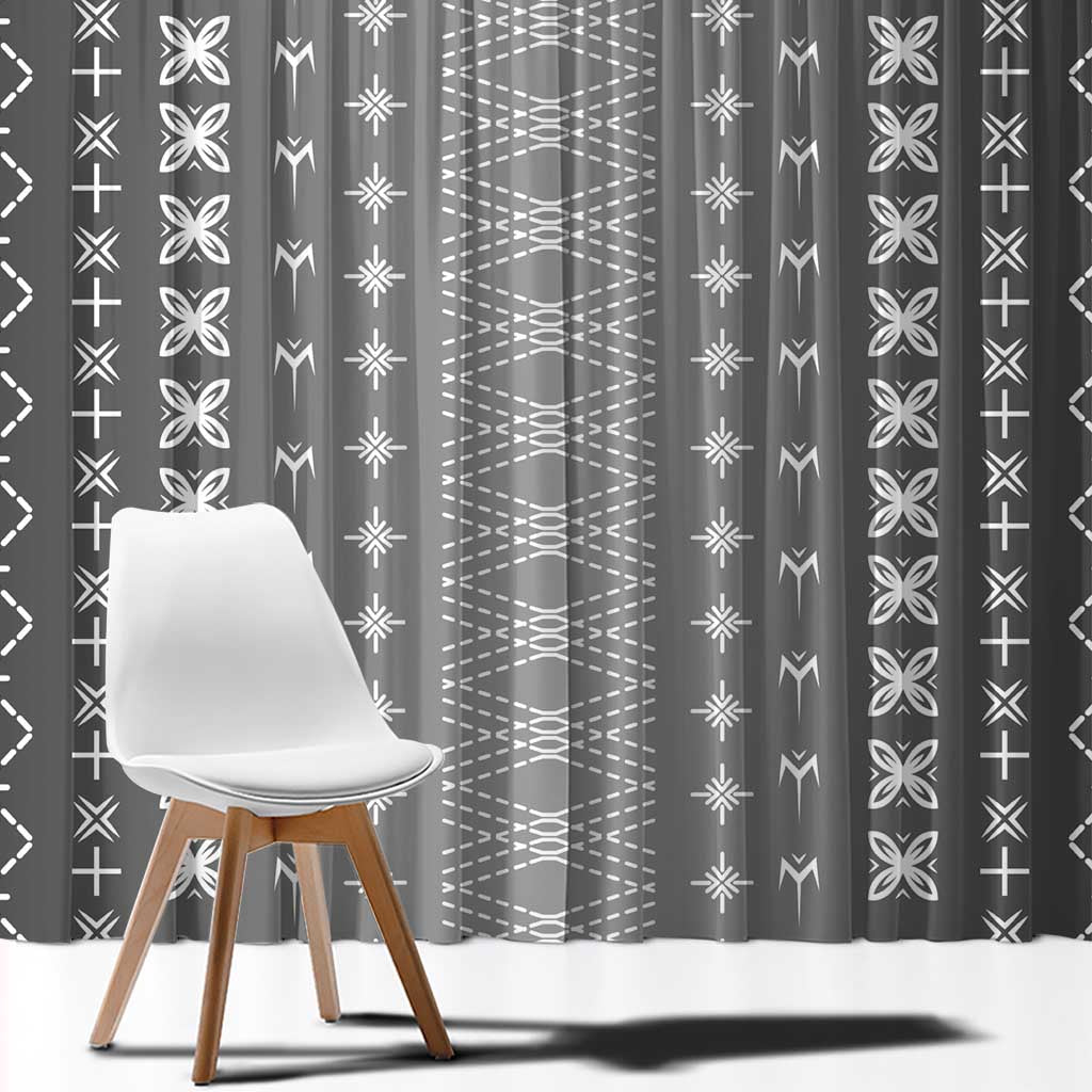 Black Samoa Malu Tattoo Inspired Window Curtain - Polynesian Pride