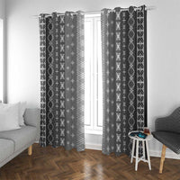 Black Samoa Malu Tattoo Inspired Window Curtain - Polynesian Pride