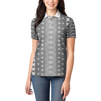 Black Samoa Malu Tattoo Inspired Women Polo Shirt - Polynesian Pride