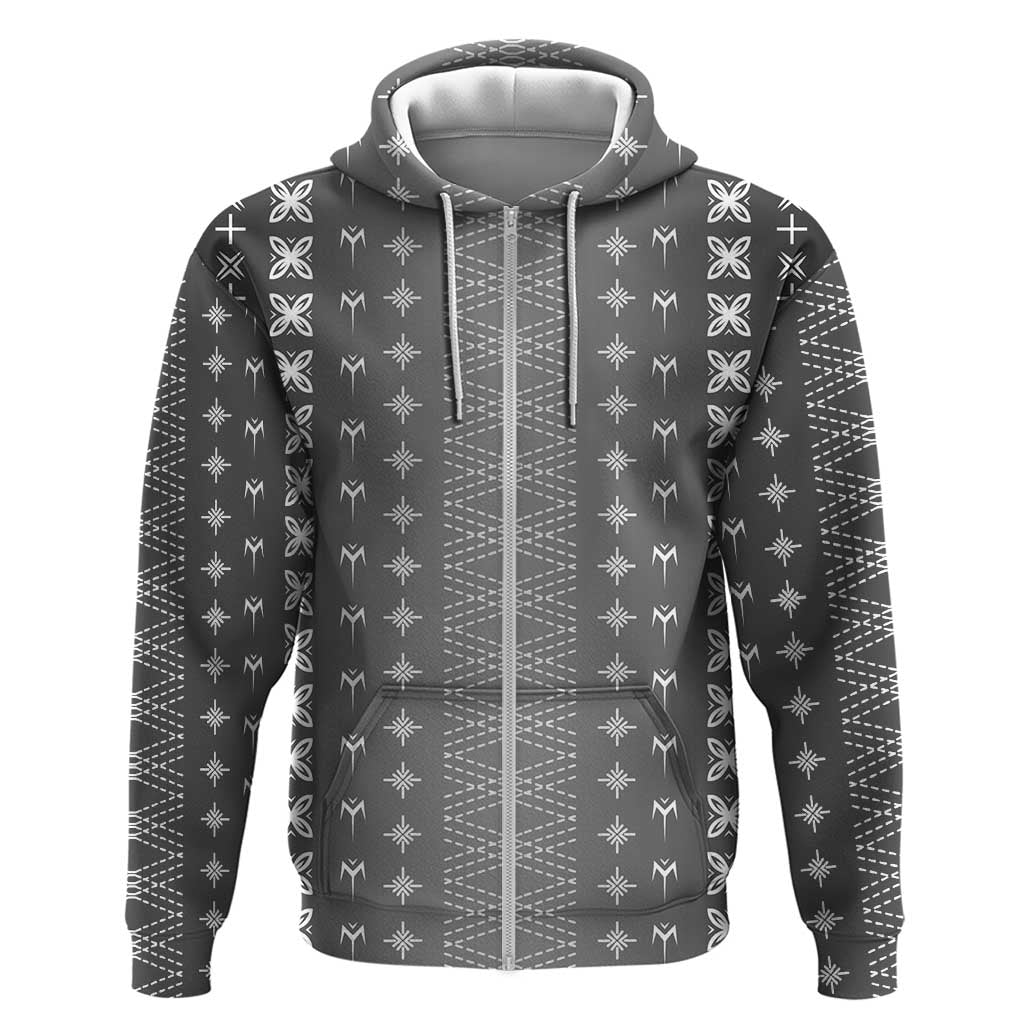 Black Samoa Malu Tattoo Inspired Zip Hoodie LT05 Zip Hoodie Black - Polynesian Pride