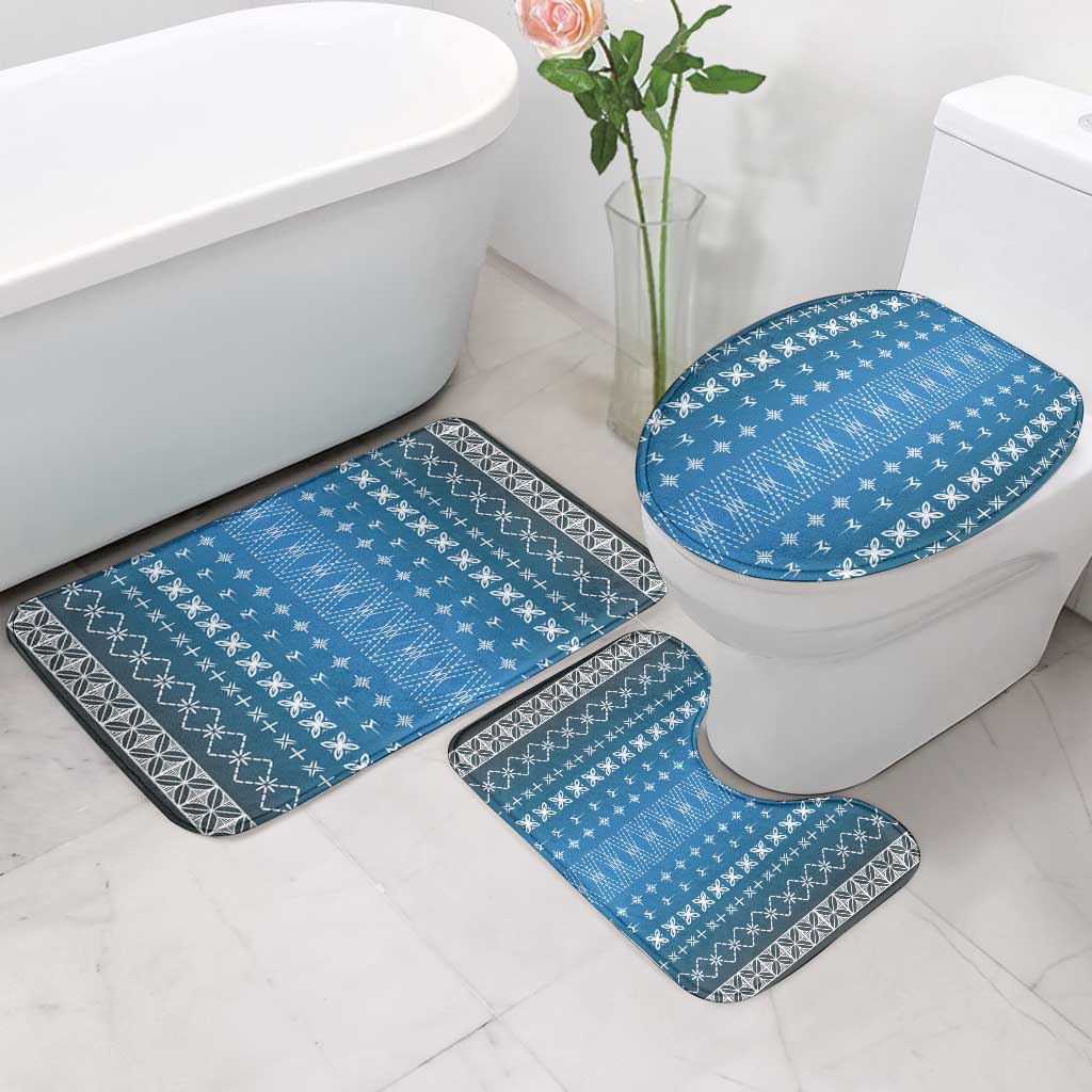 Blue Samoa Malu Tattoo Inspired Bathroom Set - Polynesian Pride