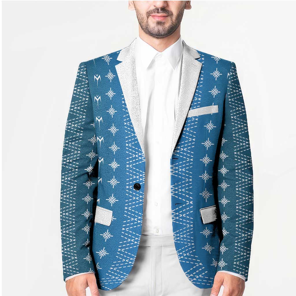 Blue Samoa Malu Tattoo Inspired Blazer - Polynesian Pride