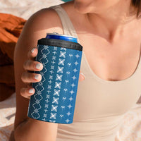 Blue Samoa Malu Tattoo Inspired 4 in 1 Can Cooler Tumbler - Polynesian Pride