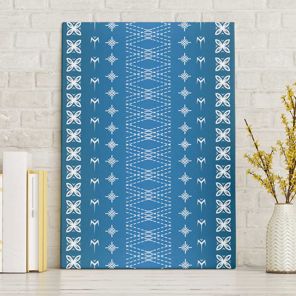 Blue Samoa Malu Tattoo Inspired Canvas Wall Art - Polynesian Pride