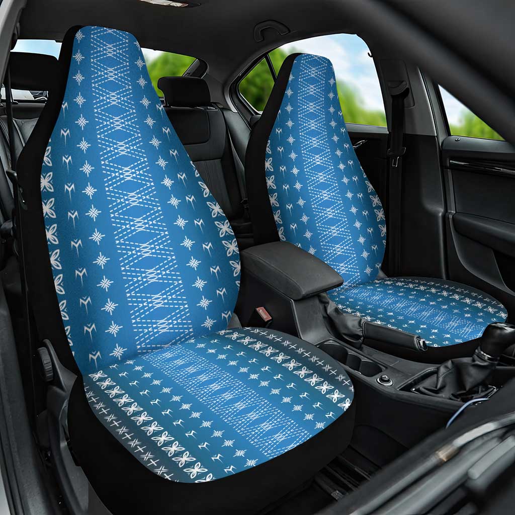 Blue Samoa Malu Tattoo Inspired Car Seat Cover - Polynesian Pride