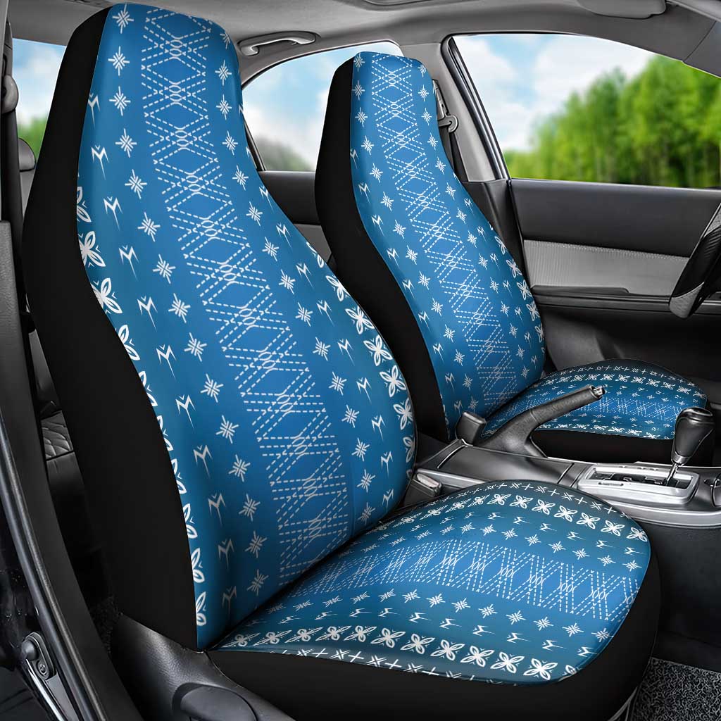 Blue Samoa Malu Tattoo Inspired Car Seat Cover - Polynesian Pride