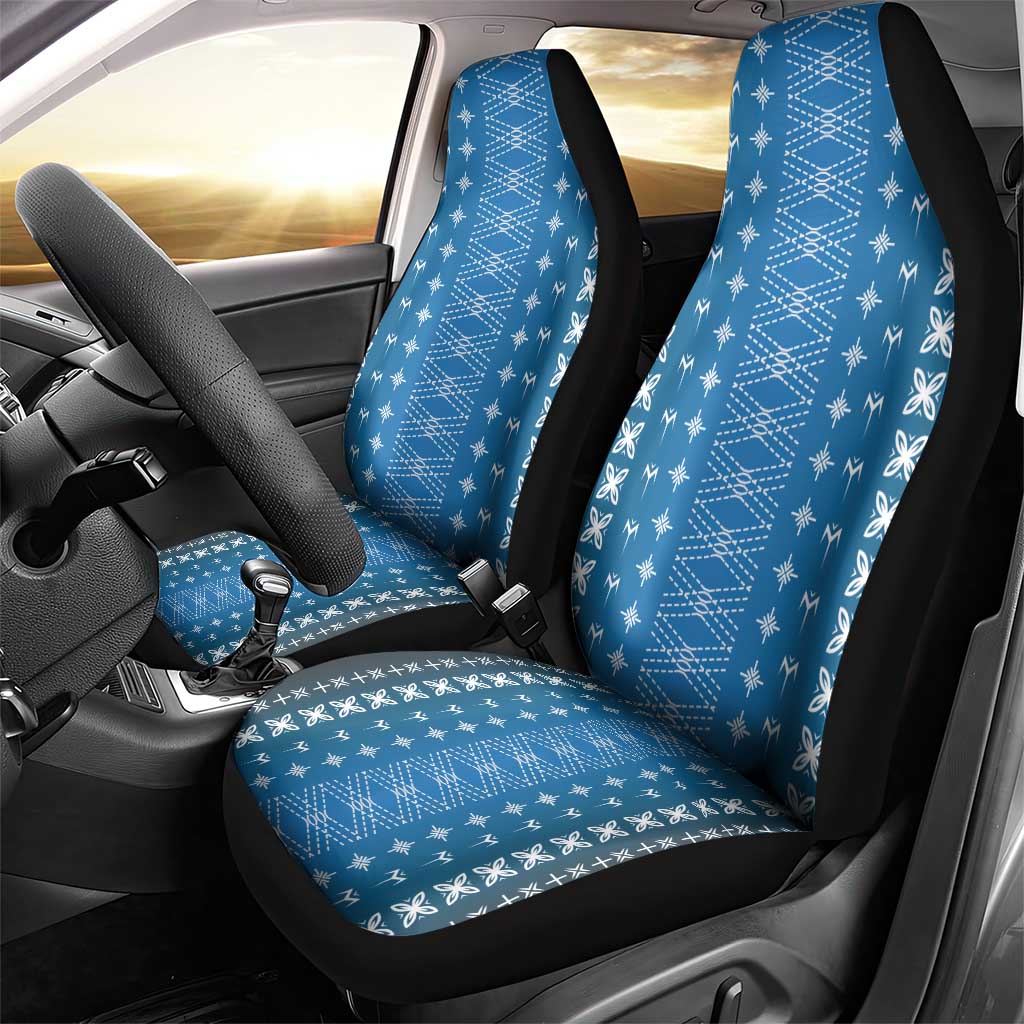 Blue Samoa Malu Tattoo Inspired Car Seat Cover - Polynesian Pride