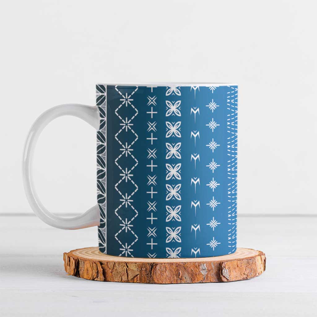 Blue Samoa Malu Tattoo Inspired Ceramic Mug - Polynesian Pride