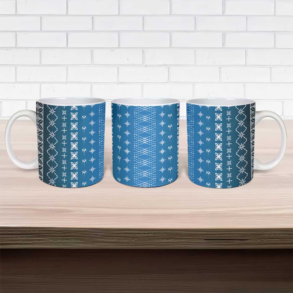 Blue Samoa Malu Tattoo Inspired Ceramic Mug - Polynesian Pride