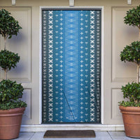 Blue Samoa Malu Tattoo Inspired Door Cover - Polynesian Pride