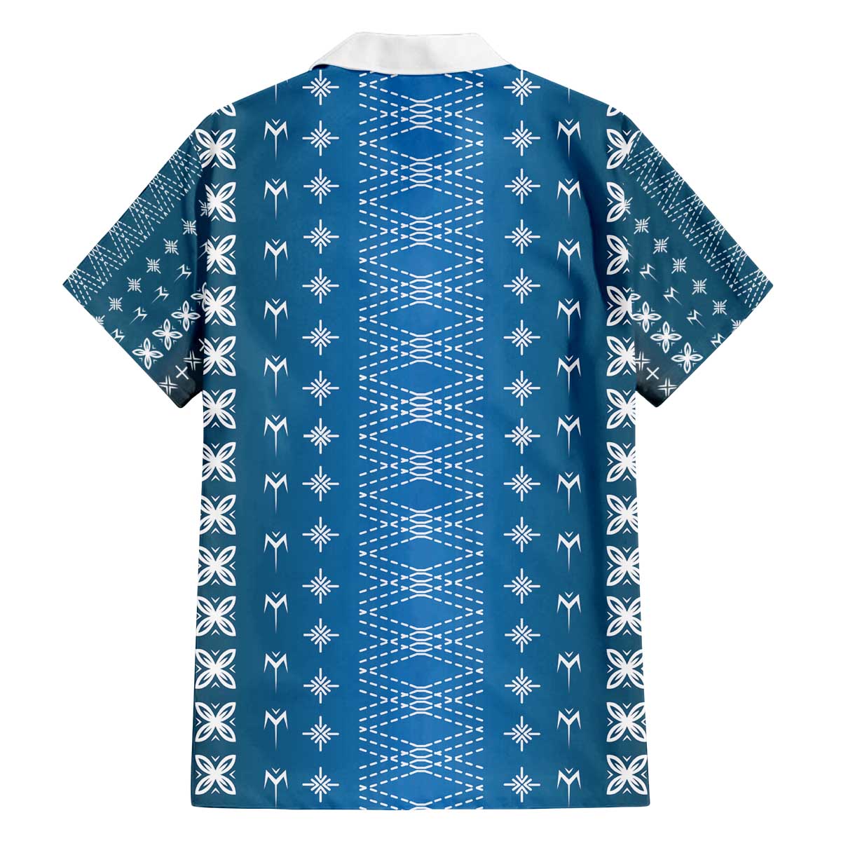 Blue Samoa Malu Tattoo Inspired Family Matching Off The Shoulder Long Sleeve Dress and Hawaiian Shirt - Polynesian Pride