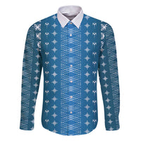 Blue Samoa Malu Tattoo Inspired Family Matching Puletasi and Hawaiian Shirt - Polynesian Pride