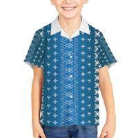 Blue Samoa Malu Tattoo Inspired Family Matching Puletasi and Hawaiian Shirt - Polynesian Pride