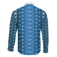 Blue Samoa Malu Tattoo Inspired Family Matching Summer Maxi Dress and Hawaiian Shirt - Polynesian Pride