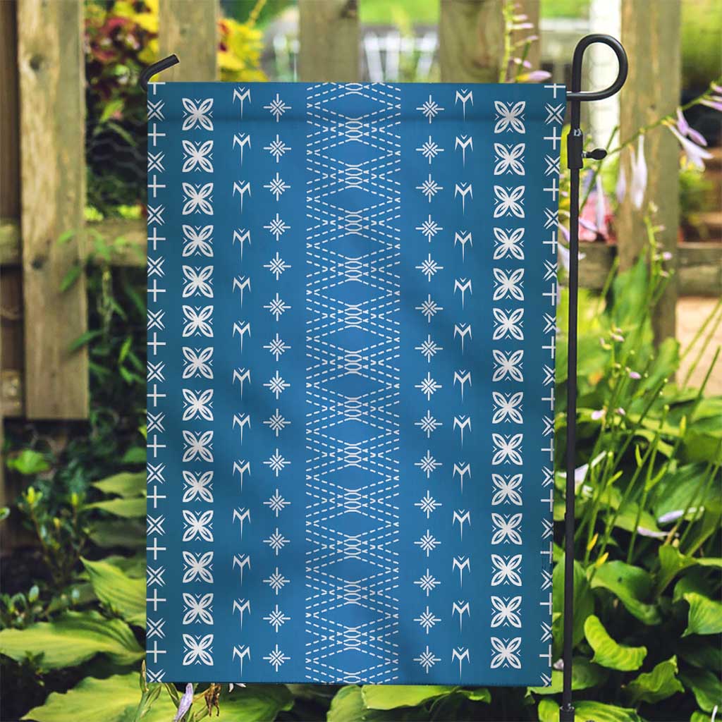 Blue Samoa Malu Tattoo Inspired Garden Flag LT05 Garden Flag Blue - Polynesian Pride