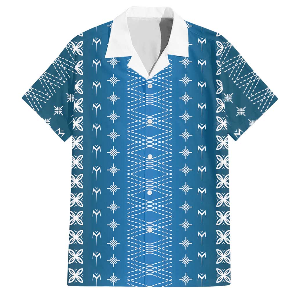 Blue Samoa Malu Tattoo Inspired Hawaiian Shirt LT05 Blue - Polynesian Pride